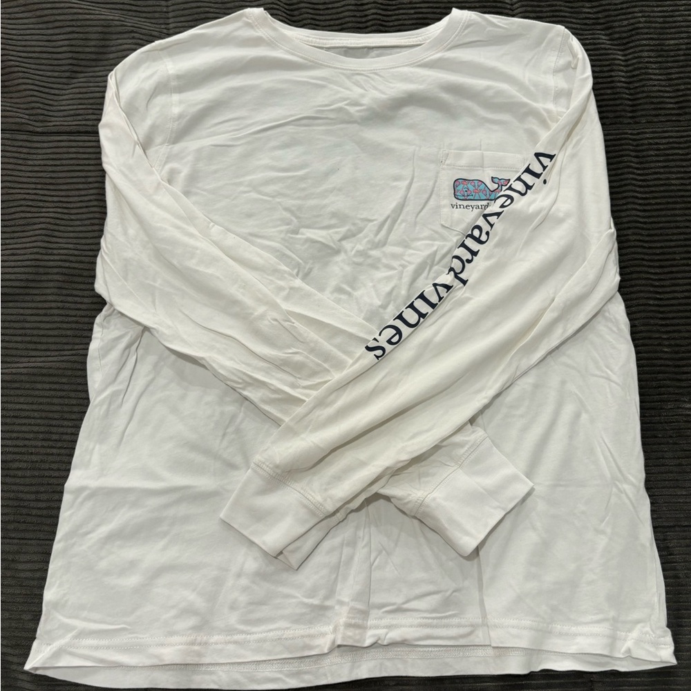white vineyard vines lacrosse long sleeve